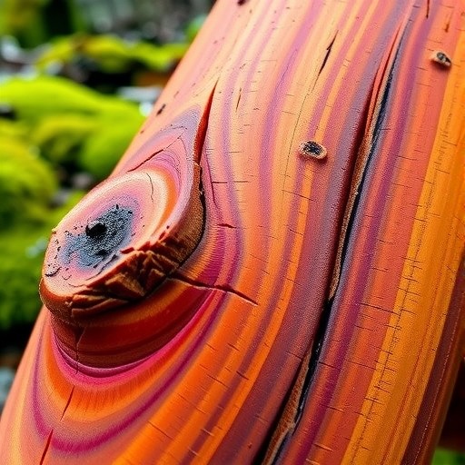 太平洋浆果鹃木树瘤单板的装饰价值与硬木特性分析(图1)