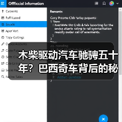 木柴驱动汽车驰骋五十年？巴西奇车背后的秘密（图2）